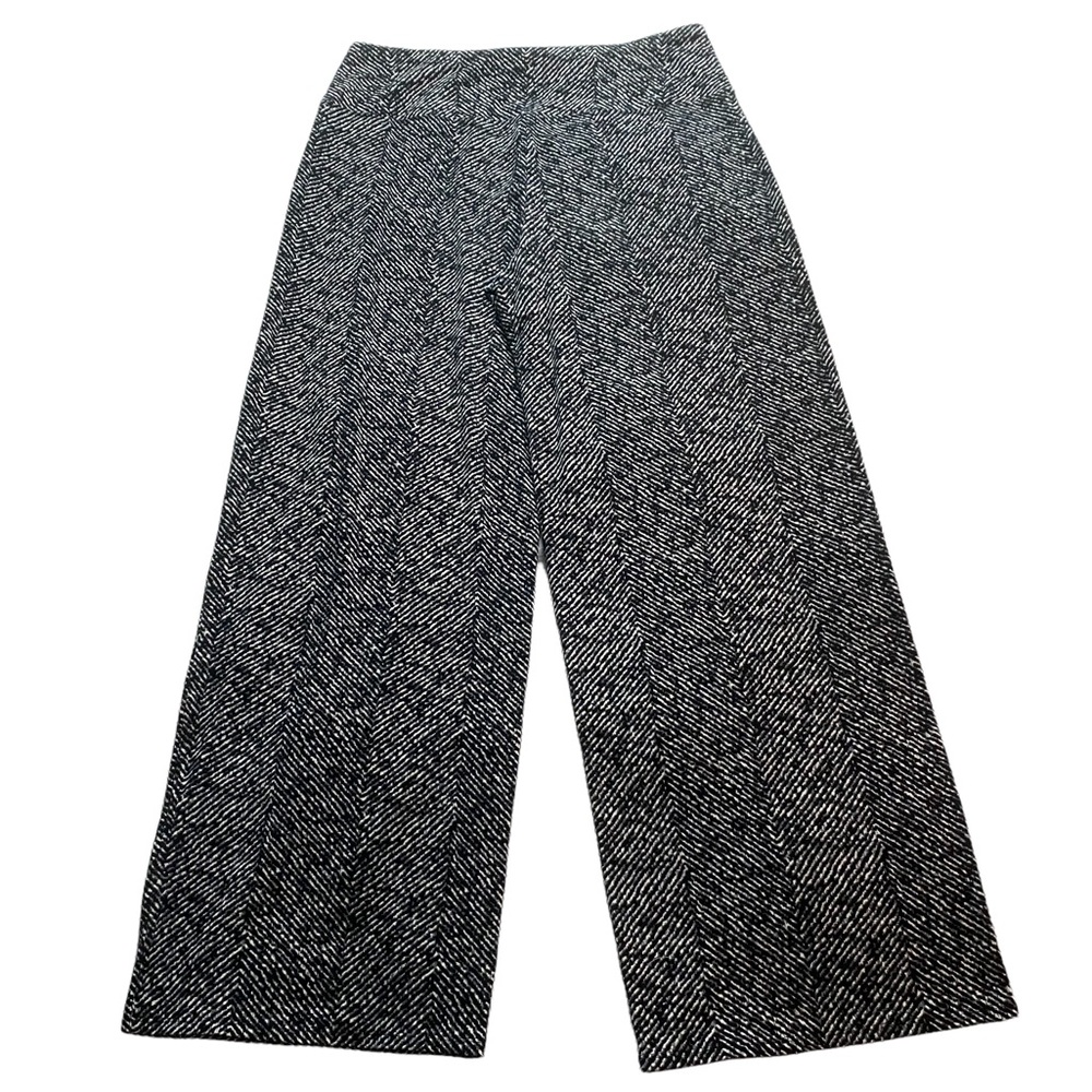 J.Jill Wearever Smooth-Fit Full Leg Athleisure Womens Stretch Pants B&W Medium